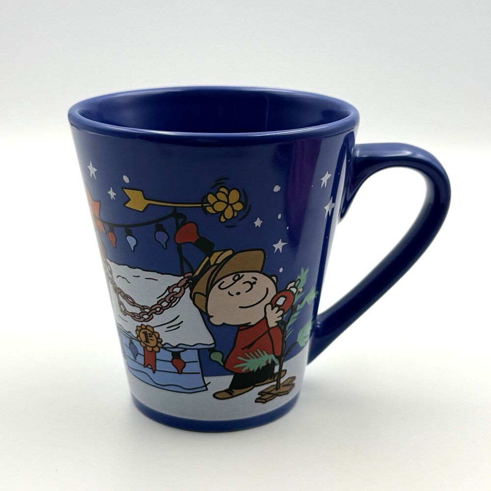 2016 Zak! Designs Peanuts Coffee Mug A Charlie Brown Christmas Blue Handle